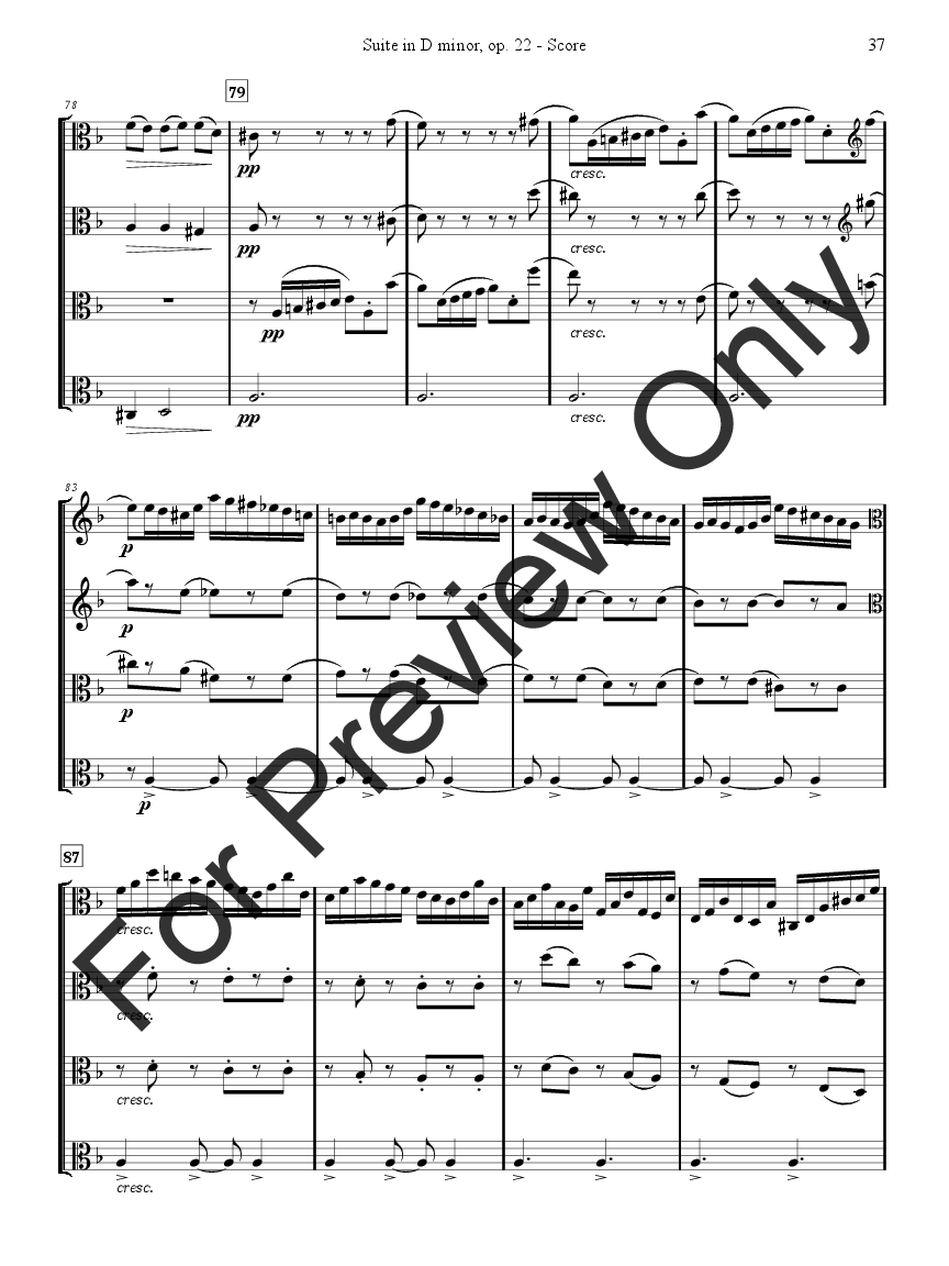 Suite in D minor, op. 22 P.O.D.