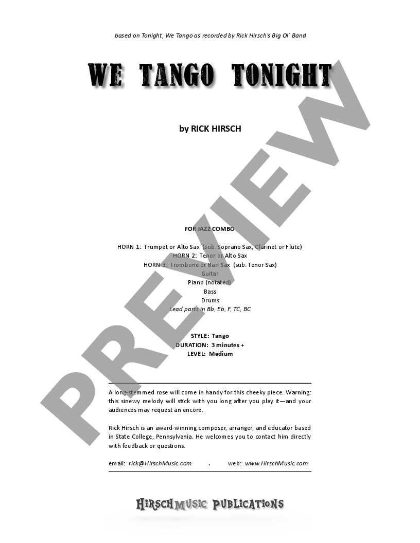 We Tango Tonight Combo P.O.D.