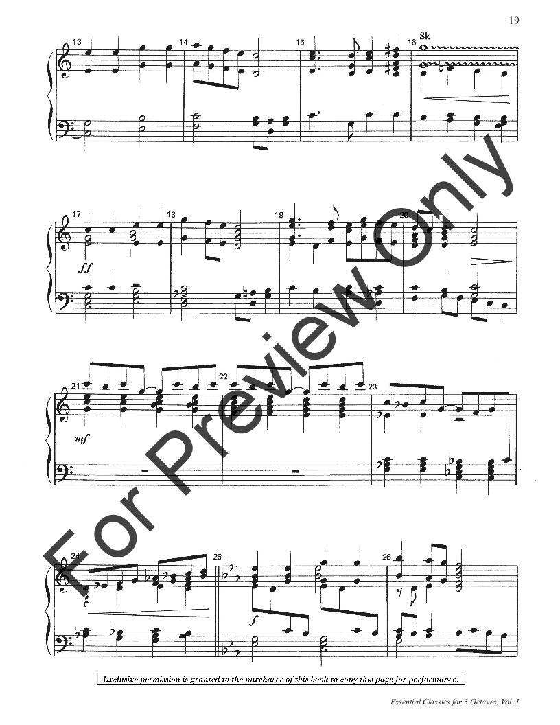 Essential Classics For 3 Octaves (Vol. 1)  Reproducible