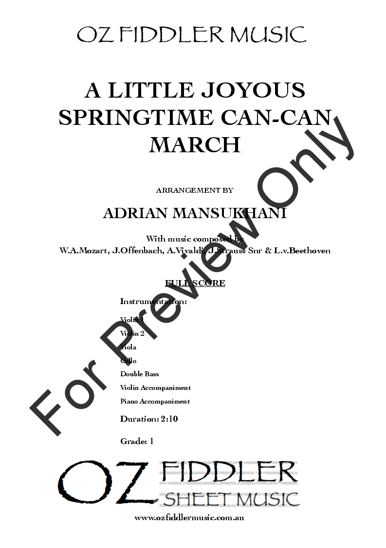 A Little Joyous Springtime Can-Can March P.O.D.