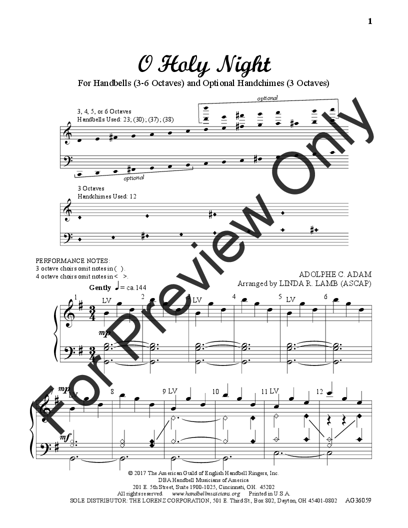 O Holy Night 3/6 Octaves P.O.D.