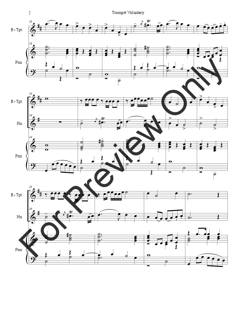 Trumpet Voluntary (Duet for Bb-Trumpet & French Horn - Piano Accompaniment) P.O.D.