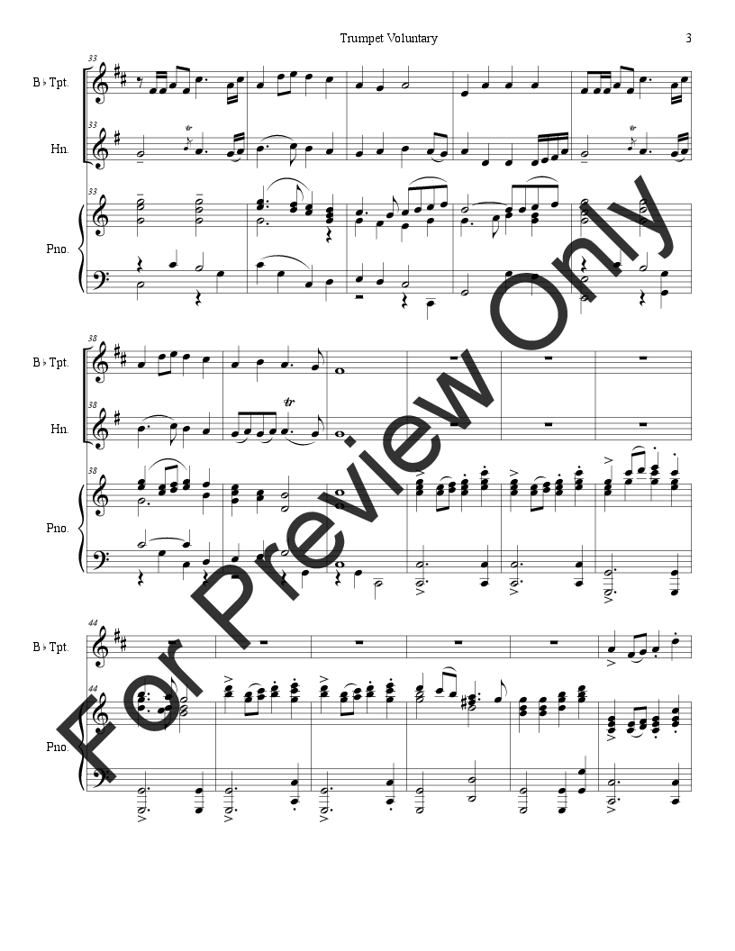 Trumpet Voluntary (Duet for Bb-Trumpet & French Horn - Piano Accompaniment) P.O.D.