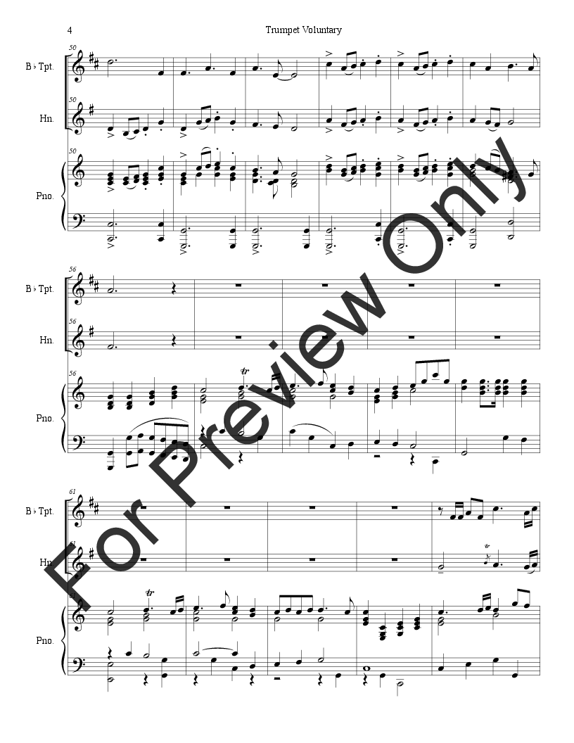 Trumpet Voluntary (Duet for Bb-Trumpet & French Horn - Piano Accompaniment) P.O.D.