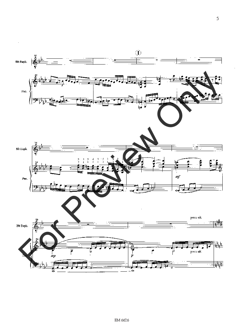 Concertino for Euphonium Baritone T.C. and Piano