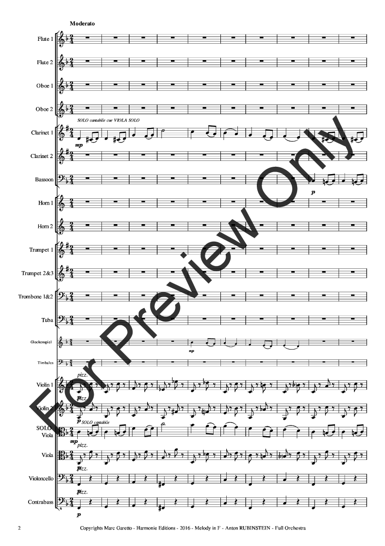 Download Anton Rubinstein 'Melody' Sheet Music, Chords & Lyrics