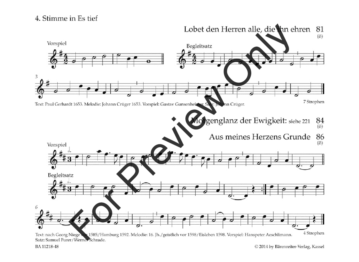 Blaserbuch zum Gotteslob 4th part in E flat Low (violin clef)
