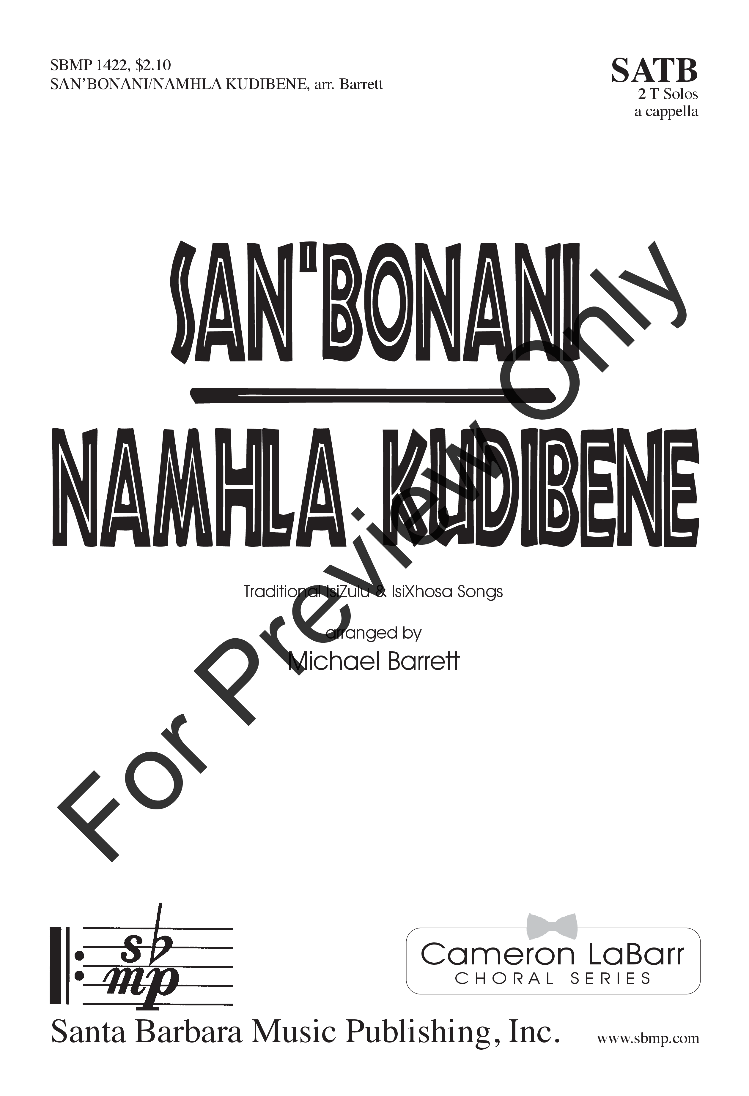 San'bonani / Namhla Kudibene Large Print Edition P.O.D.