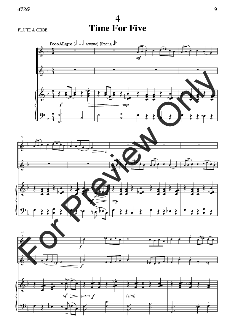 EIGHT FOR A START FLUTE OBOE Duet with Piano