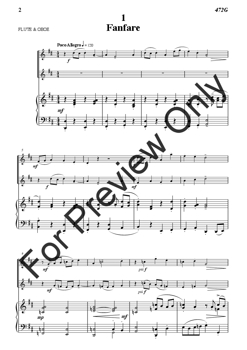 EIGHT FOR A START FLUTE OBOE Duet with Piano