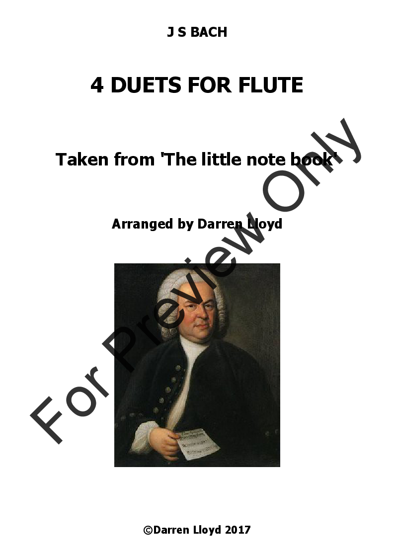 4 J S Bach duets for Flute P.O.D.