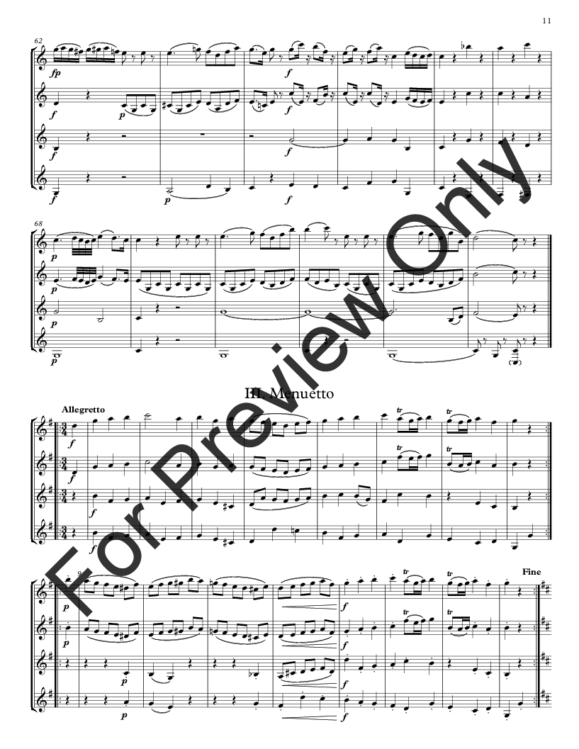 Eine Kleine Nachtmusik, K525 Clarinet Quartet
