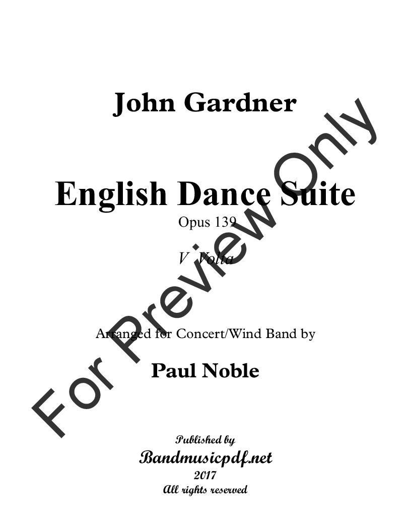 English Dance Suite, Mvt. 5, Volta P.O.D.