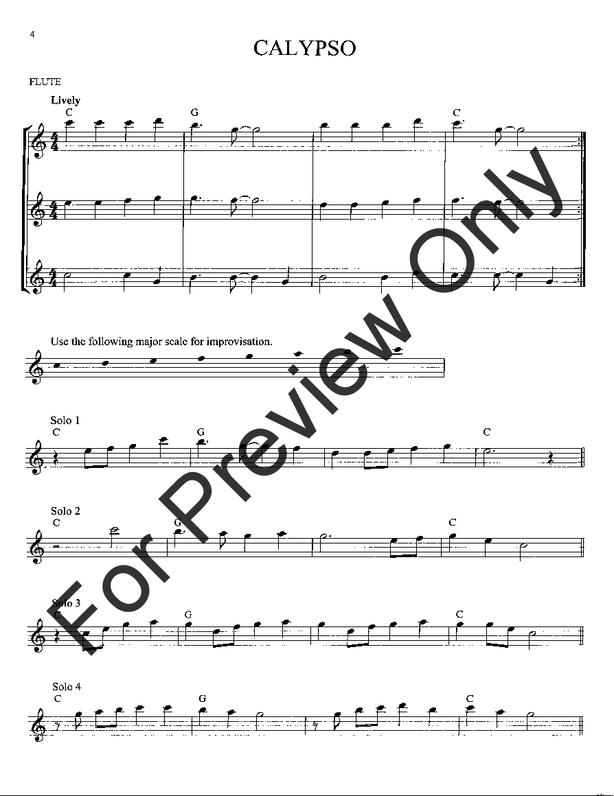 Easy Improvisation Flute Book with Online Audio