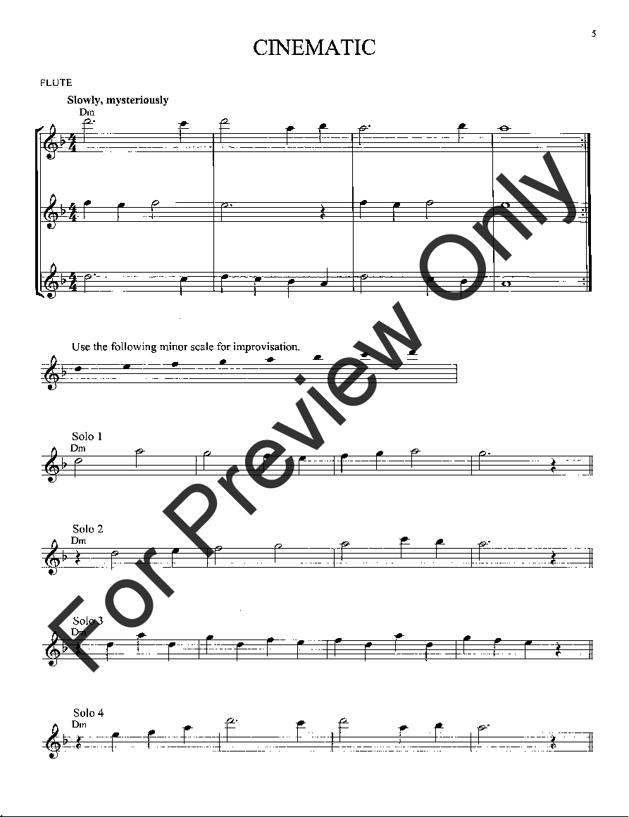 Easy Improvisation Flute Book with Online Audio