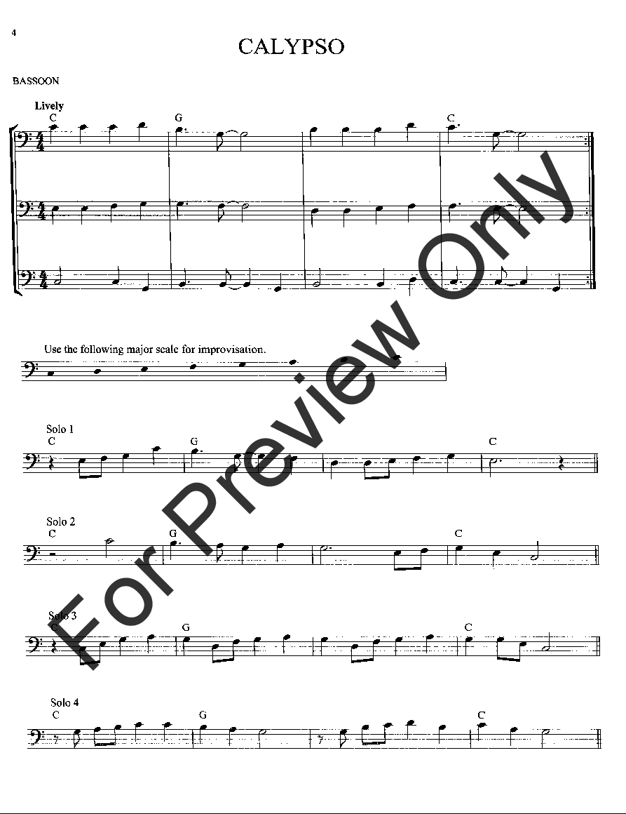 Easy Improvisation Bassoon Book with Online Audio