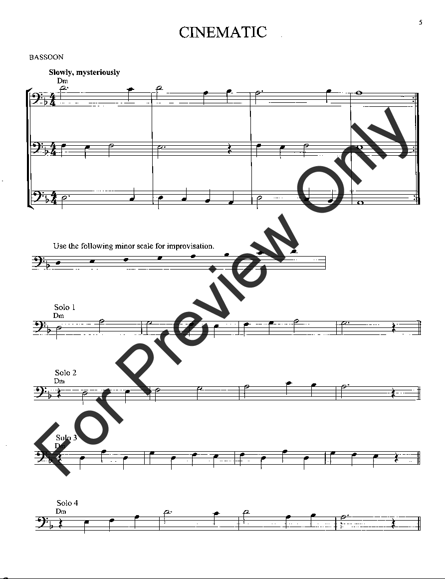 Easy Improvisation Bassoon Book with Online Audio