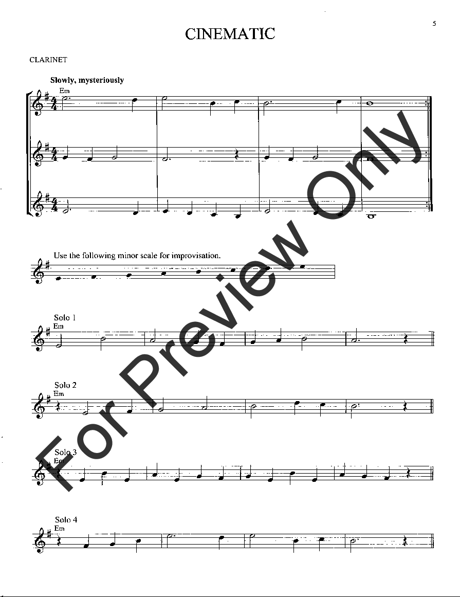 Easy Improvisation Clarinet Book with Online Audio