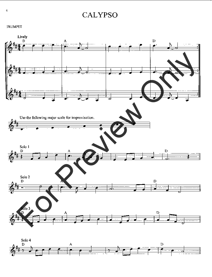 Easy Improvisation Trumpet Book with Online Audio