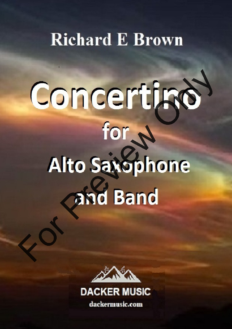 Concertino for Alto Saxophone and Band P.O.D.