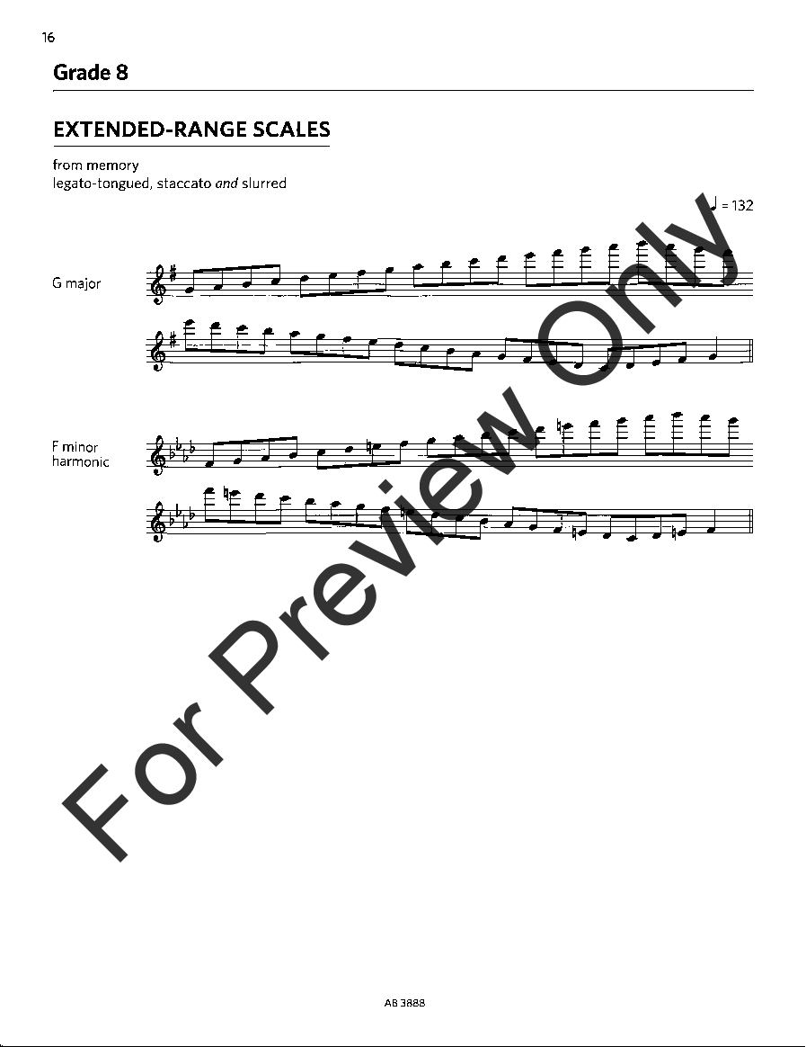 Flute Scales and Arpeggios ABRSM Grades 6-8 from 2018, Flute Book