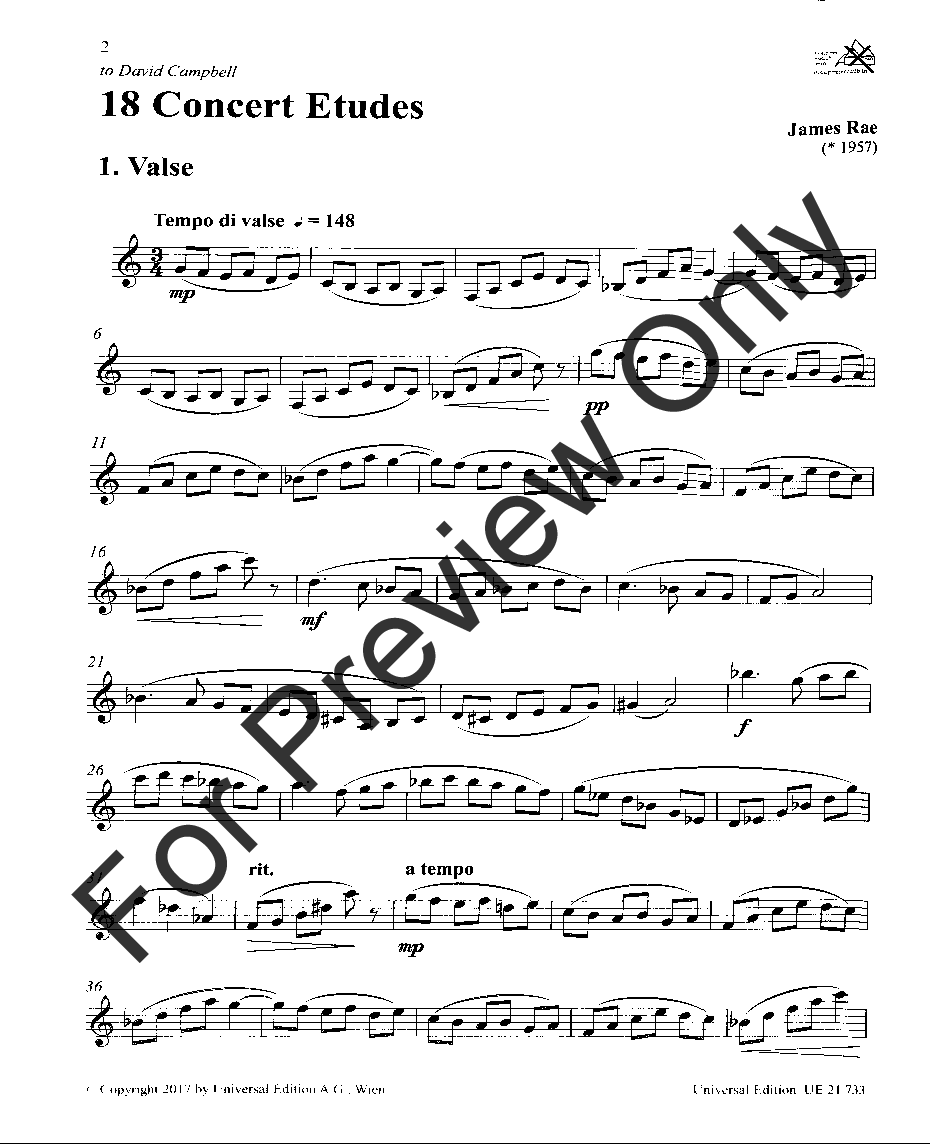 18 Concert Etudes Clarinet Book