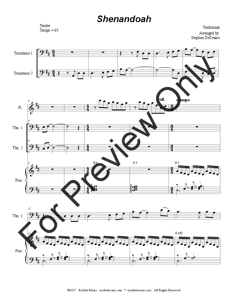 Shenandoah (Trombone Duet) P.O.D.