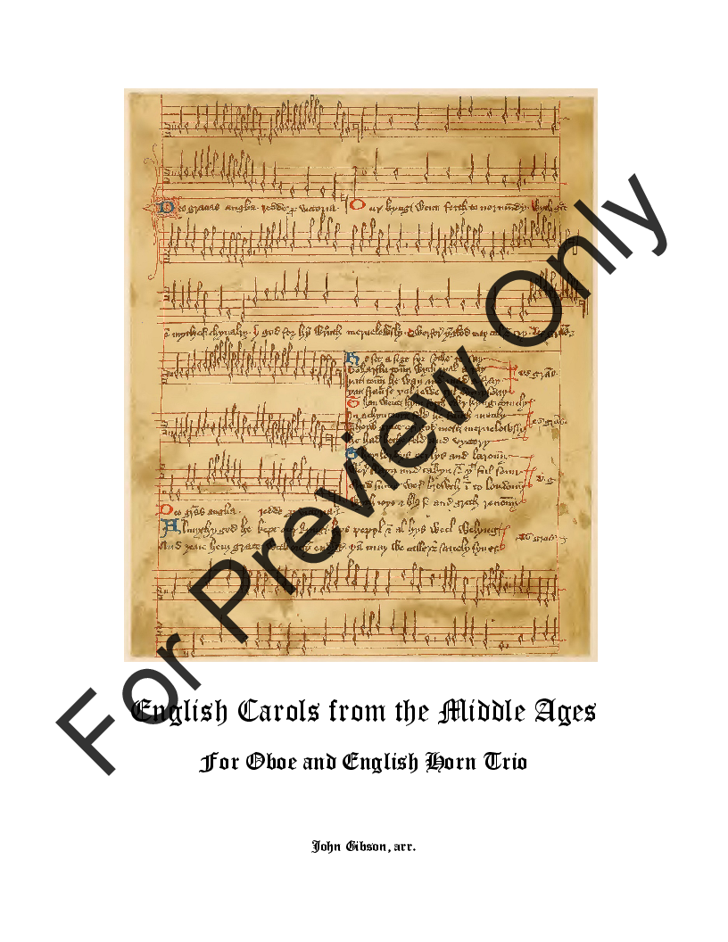 English Carols From the Middle Ages P.O.D.