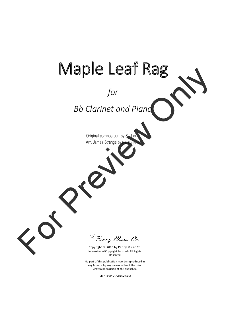 Maple Leaf Rag P.O.D.