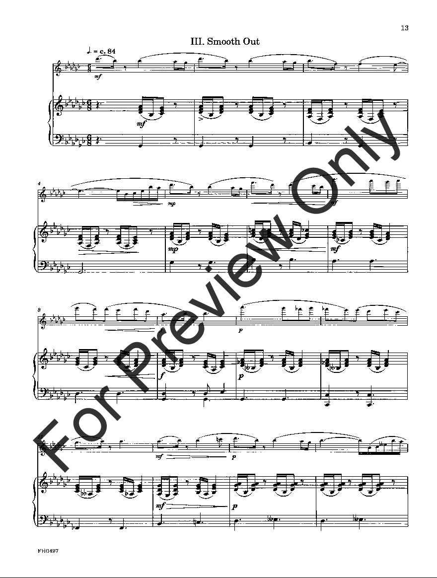 Sail Flute and Piano - score and part