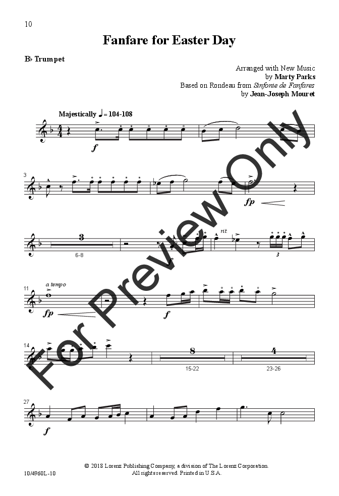 Fanfare for Easter Day (SATB ) by Marty Parks