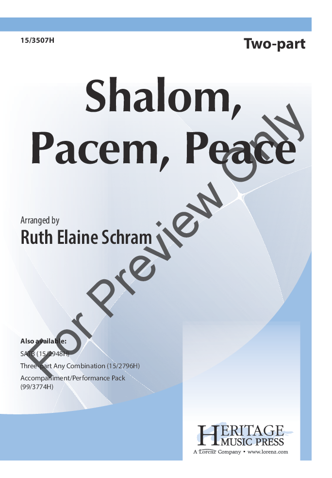 Shalom, Pacem, Peace