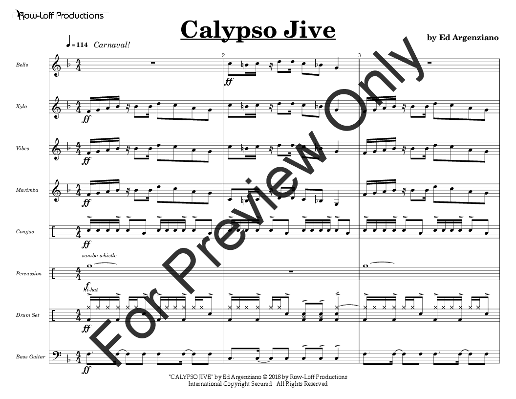 Calypso Jive Percussion Octet