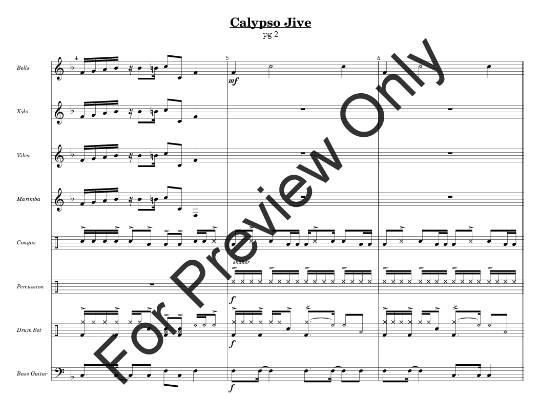 Calypso Jive Percussion Octet
