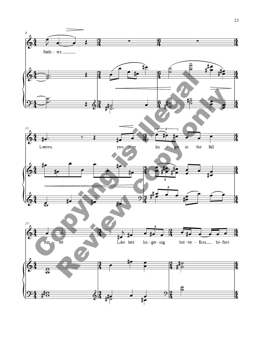 Theme in Yellow Mezzo Soprano Solo