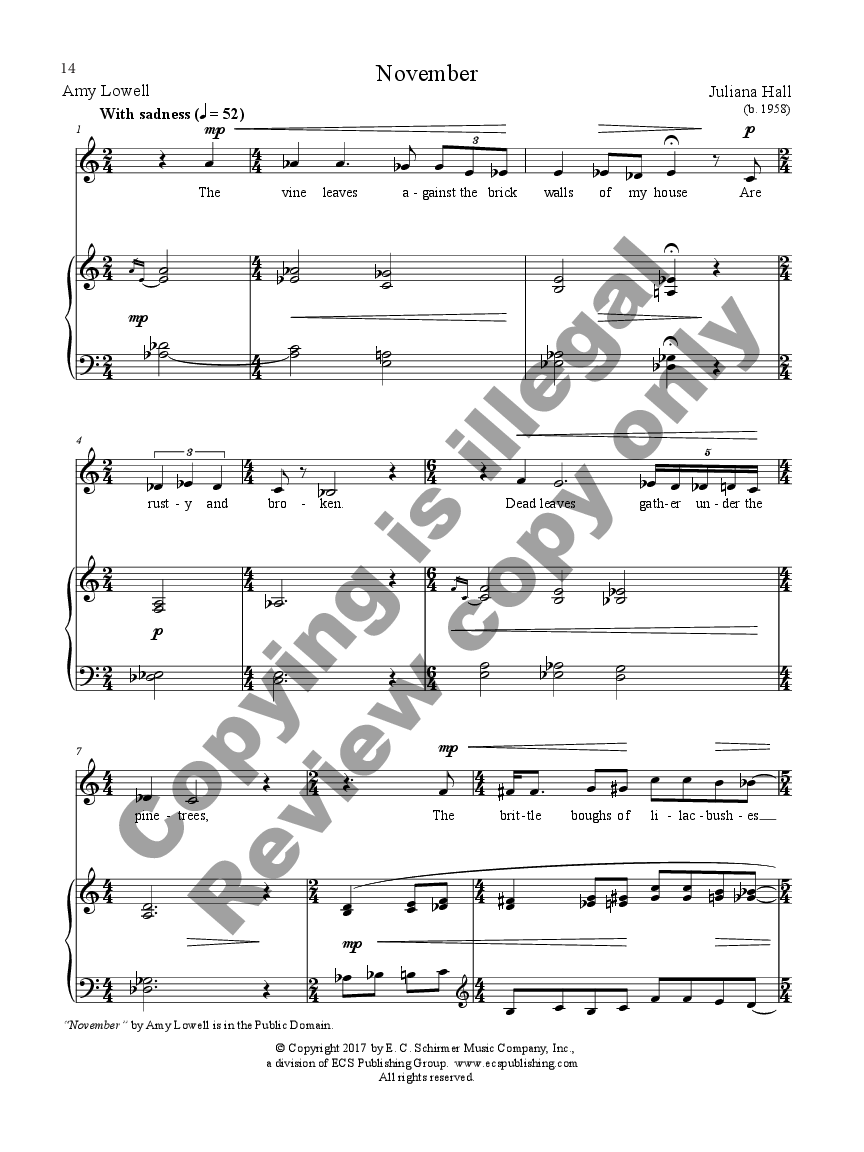 Theme in Yellow Mezzo Soprano Solo