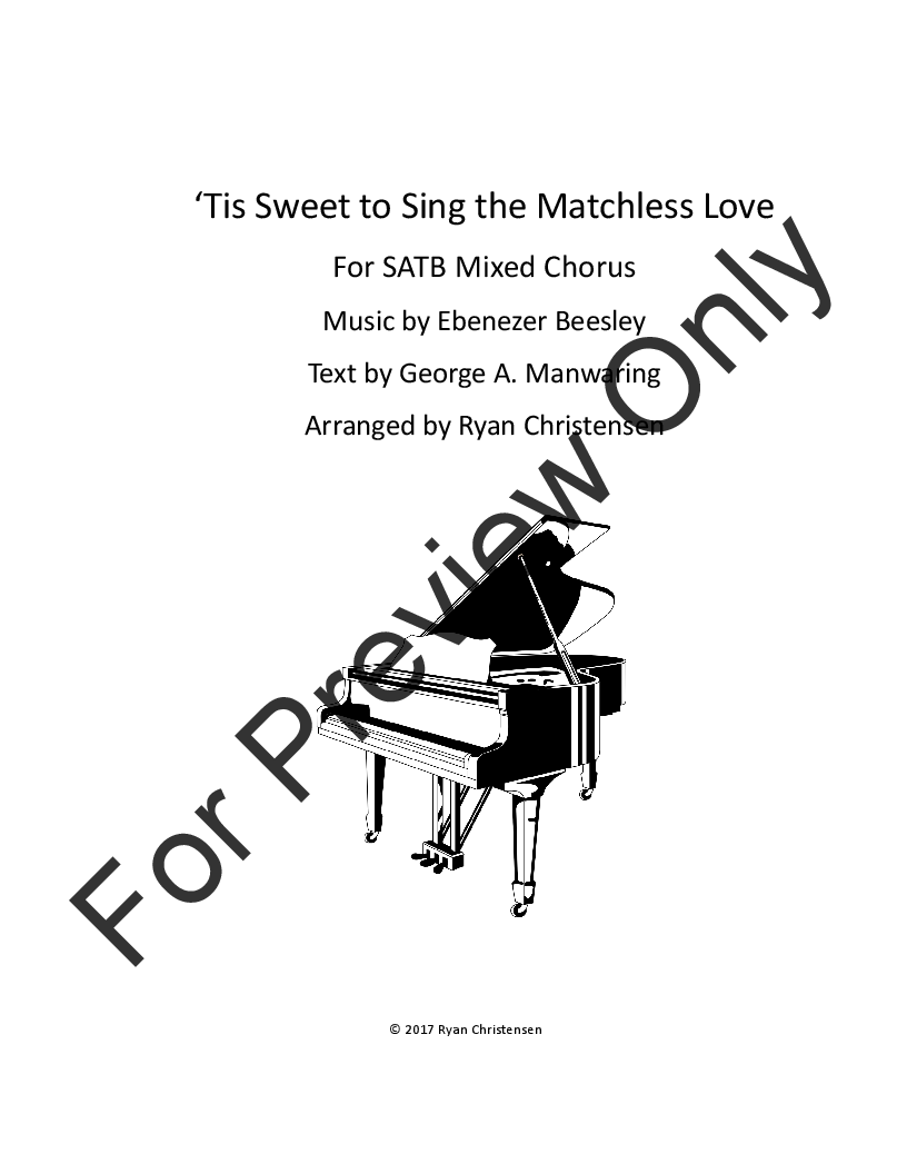 'Tis Sweet to Sing the Matchless Love INST PARTS P.O.D.
