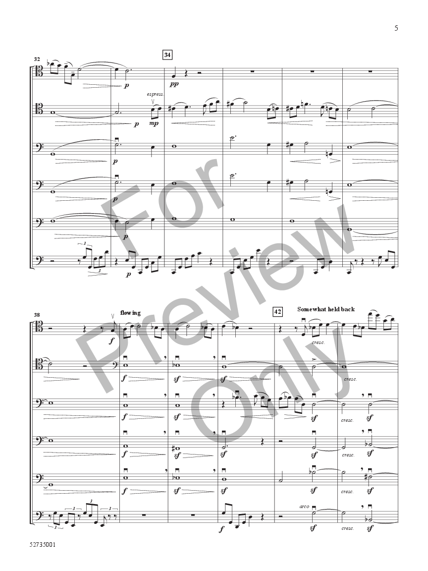 Adagietto from Symphony #5 Cello Sextet - Score and Parts