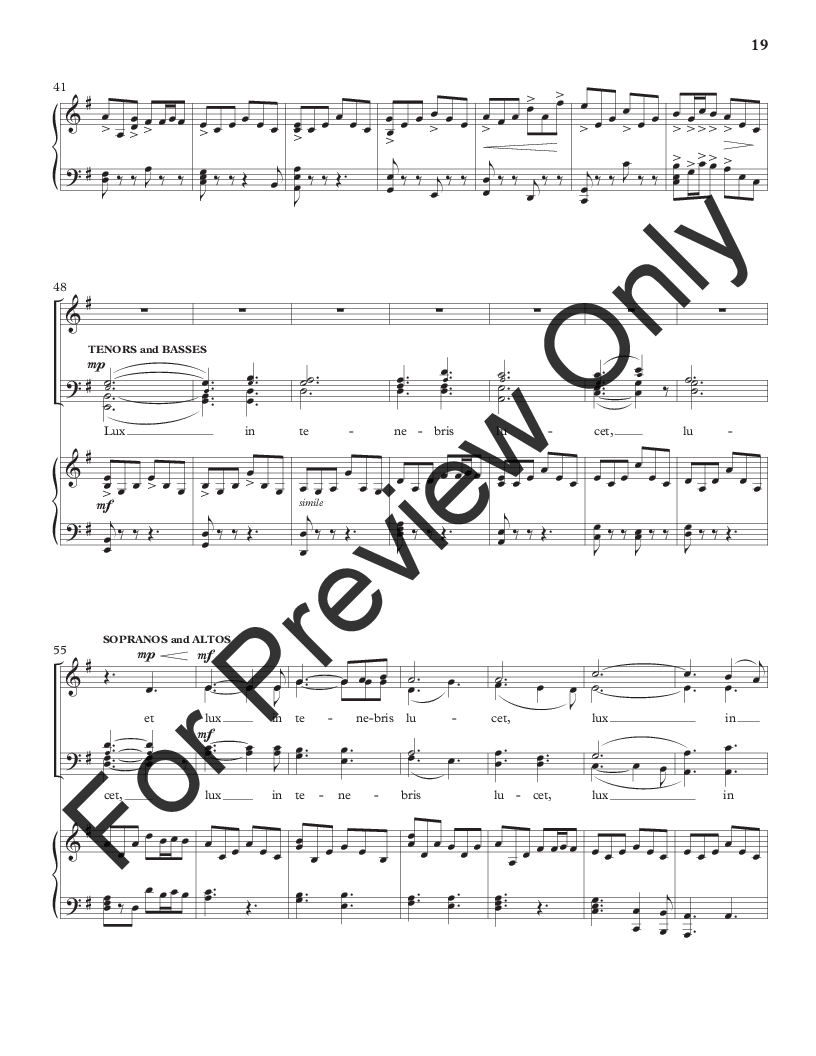 Lux : The Dawn from On High Vocal Score