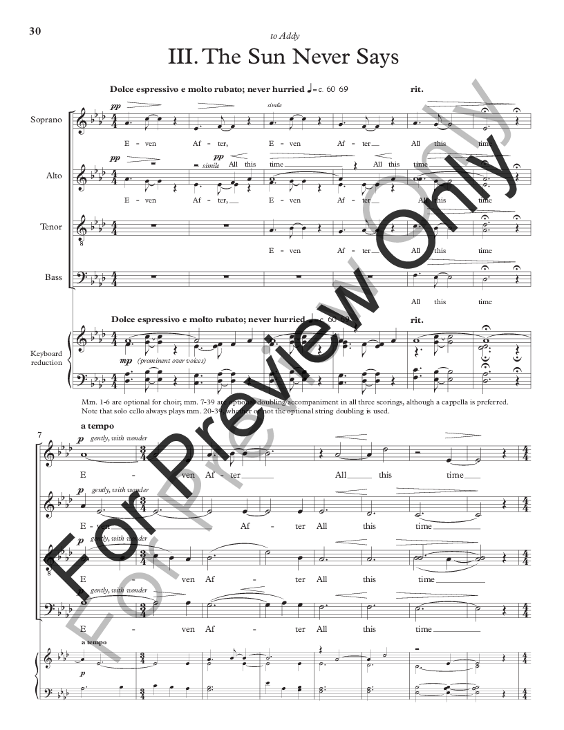 Lux : The Dawn from On High Vocal Score