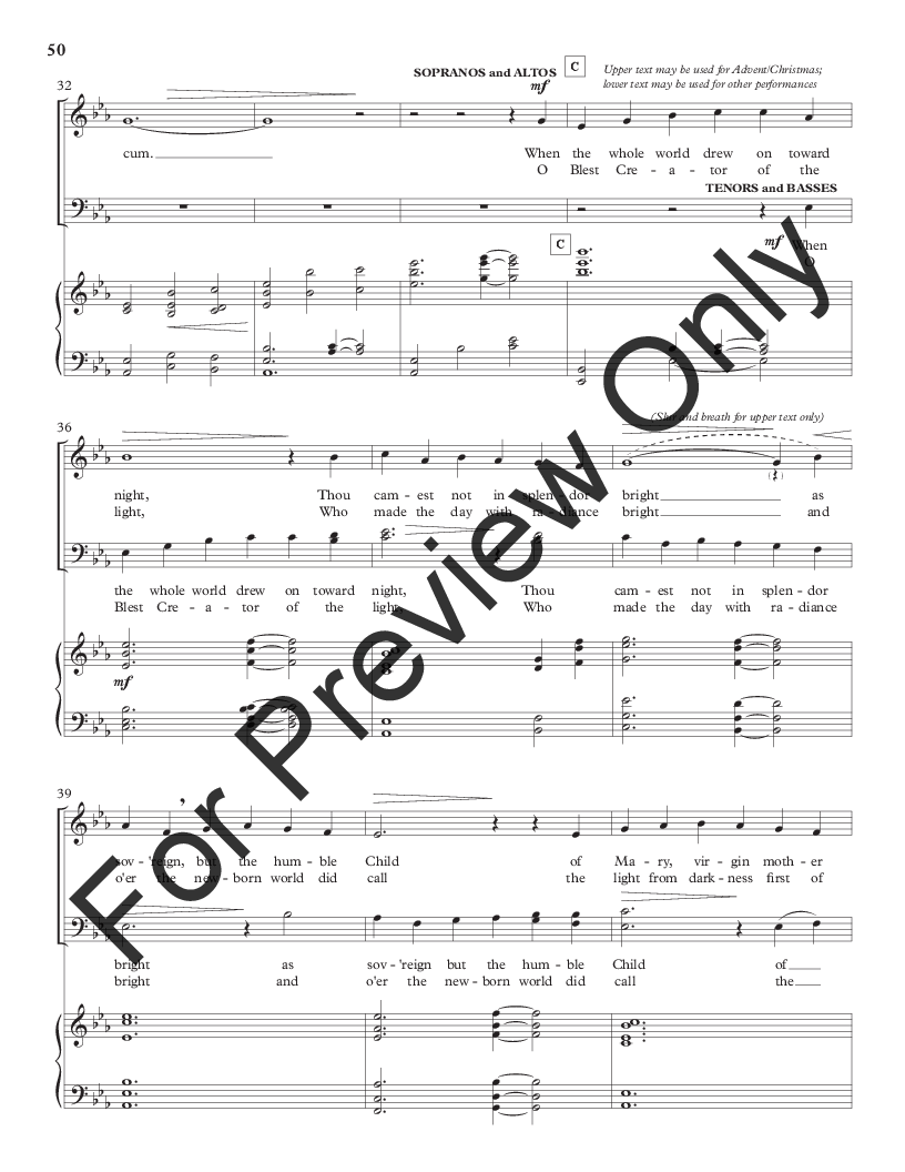 Lux : The Dawn from On High Vocal Score