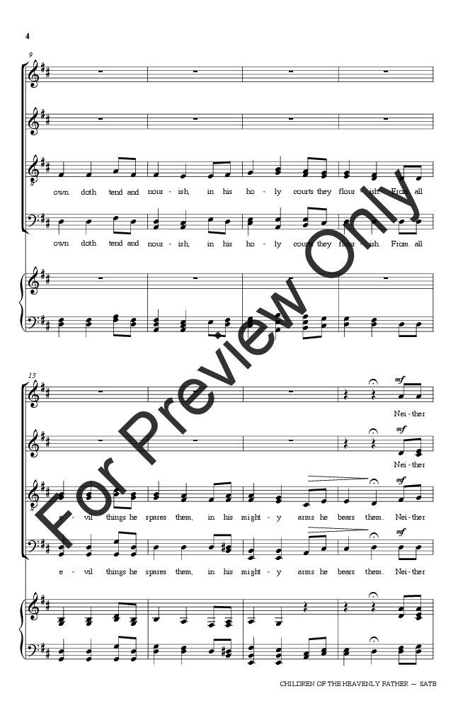 Free Choir Sheet Music – Children of the Heavenly Father – Michael Kravchuk