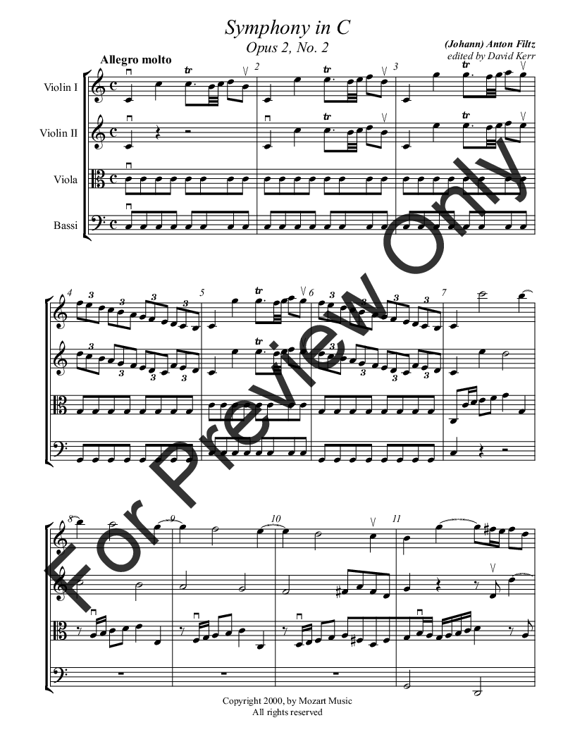 Symphony in C Opus 2, No. 2 P.O.D.