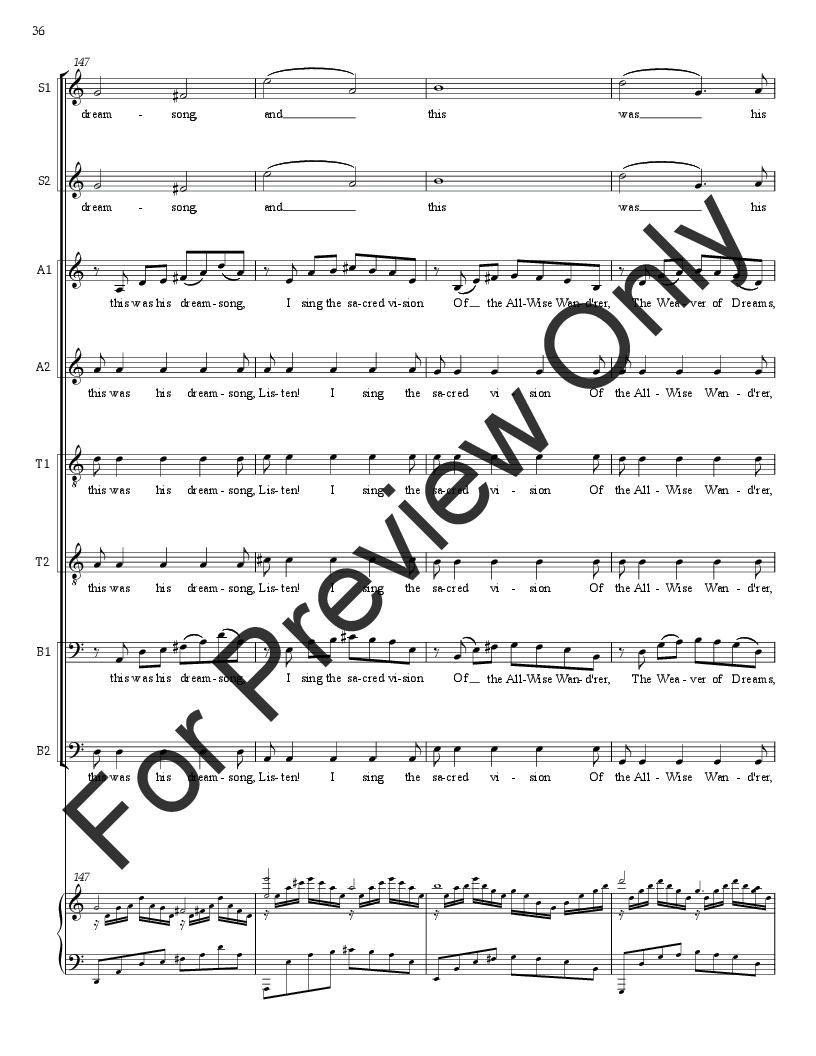 Dreamweaver Vocal Score