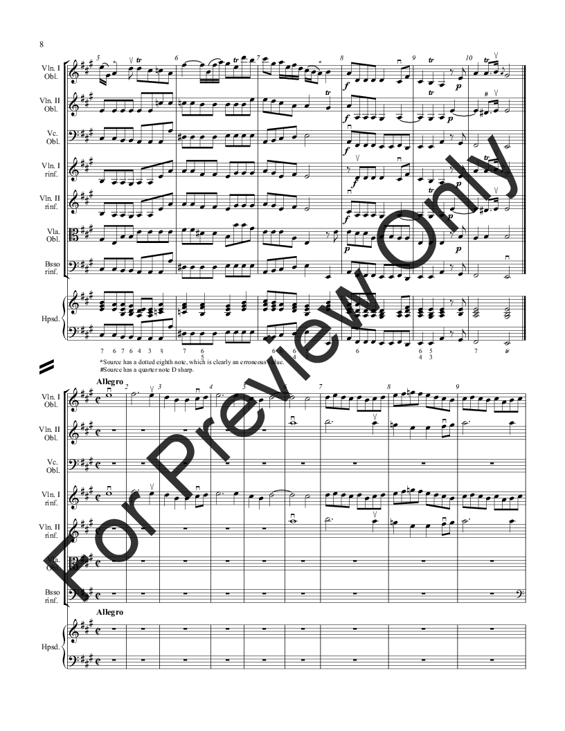 Concerto Grosso in A Opus 2, No. 5 P.O.D.