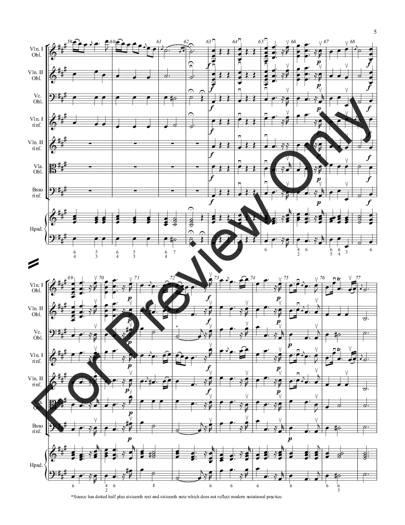Concerto Grosso in A Opus 2, No. 5 P.O.D.