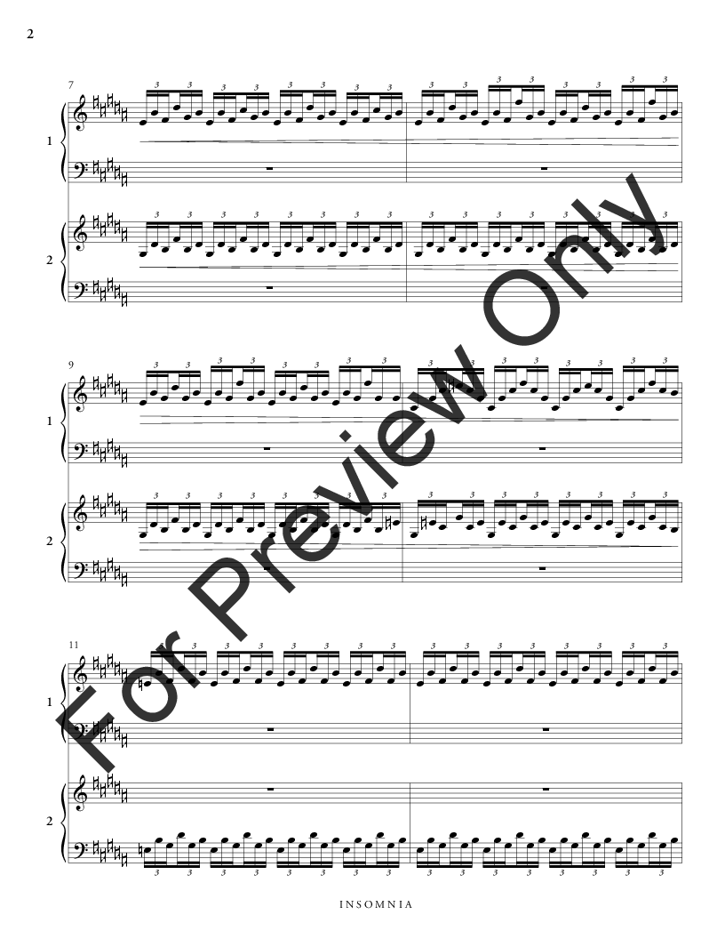 Insomnia (Marimba Duet ) by Cody Holmes| J.W. Pepper Sheet Music