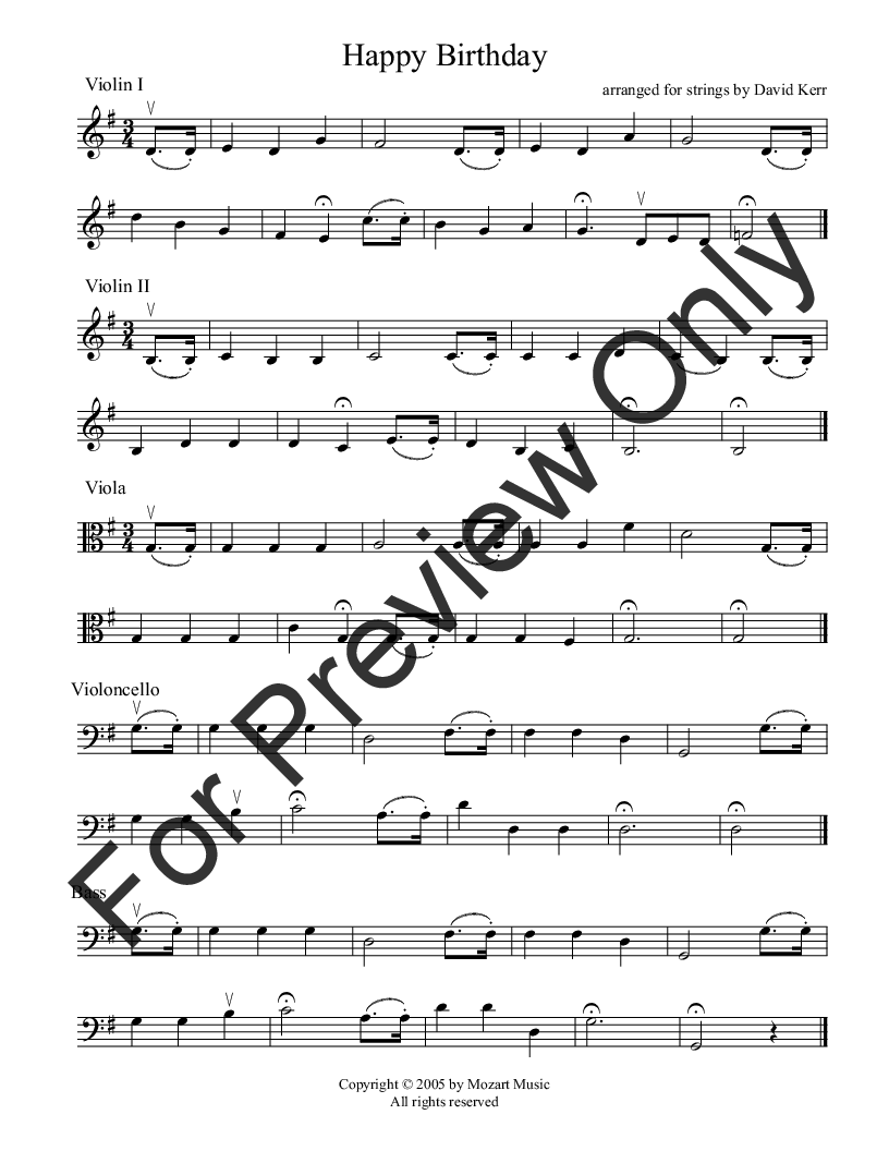 Beginner Happy Birthday Violin Sheet Music / Happy Birthday By Traditional Digital Sheet Music For Violin 2 Part Download Print J2 6549 Sheet Music Plus - Pdf (digital sheet music to download and print), interactive sheet music (for online playing, transposition and printing), video, midi and mp3 audio files (including mp3 music accompaniment tracks to play along)* once you buy or access this item as a member, you'll.