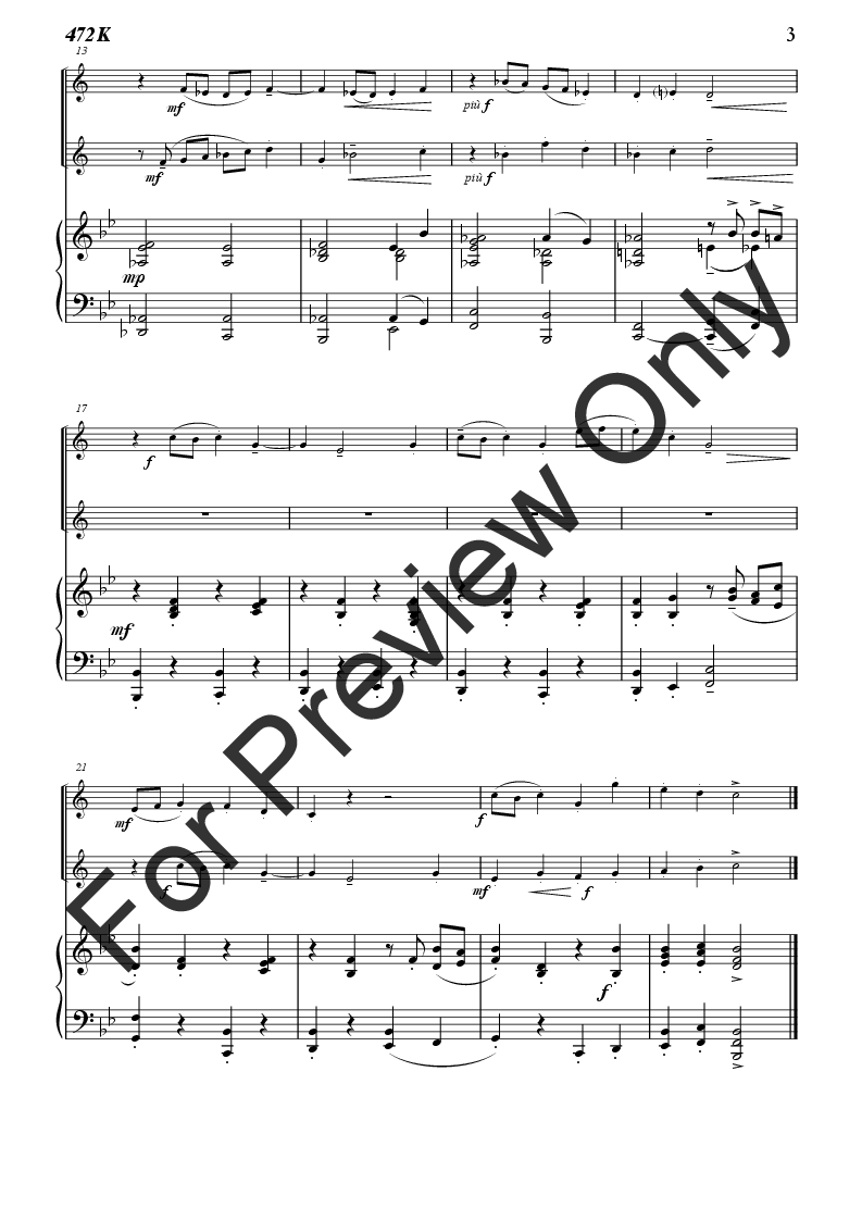 Eight for a Start Trumpet Duet and Piano