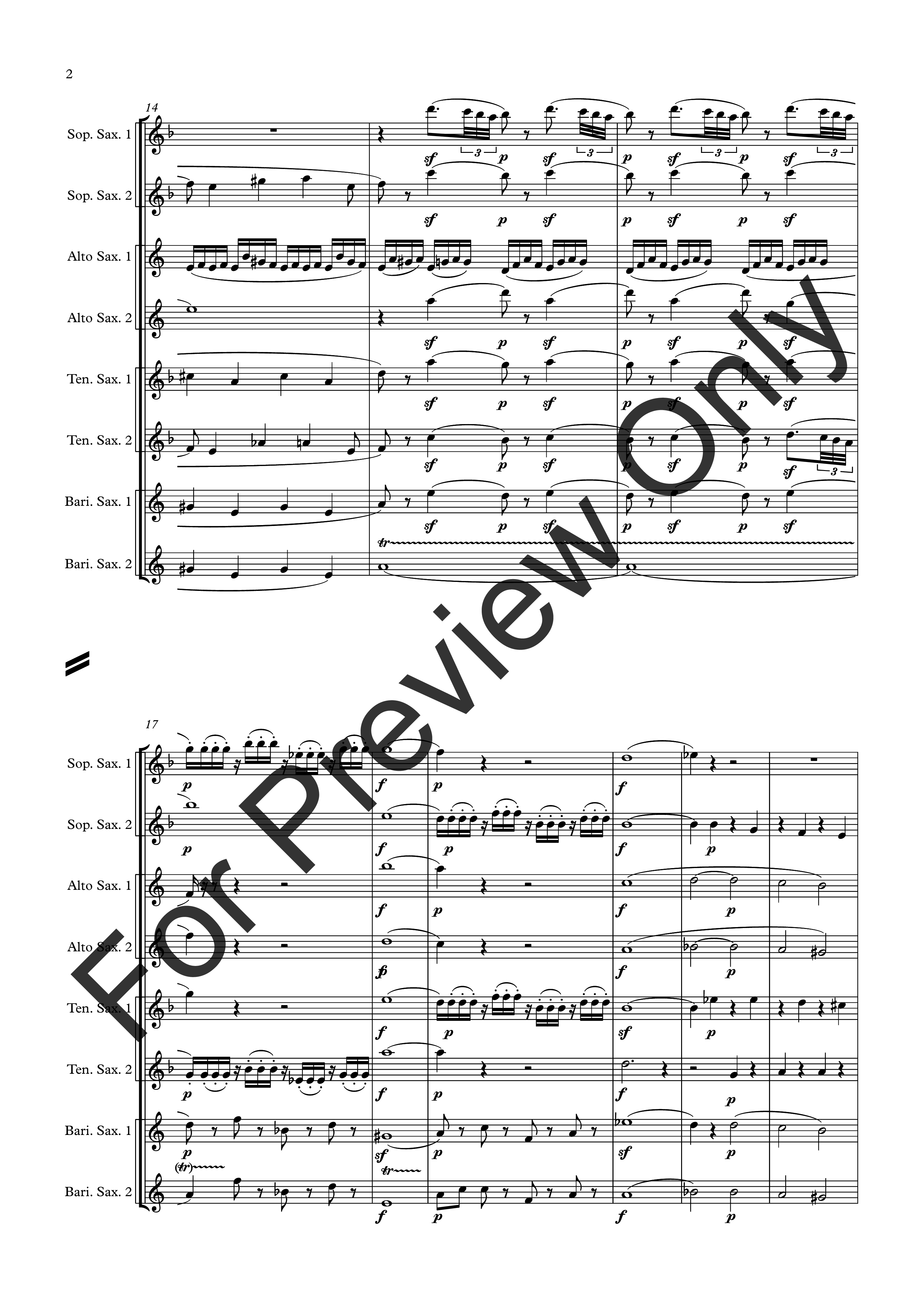Don Giovanni Overture SSAATTBB Sax Octet